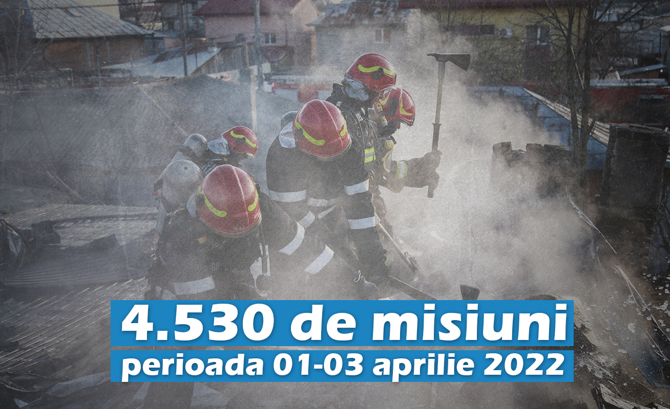 Peste 4.500 de intervenții ale pompierilor, în acest weekend
